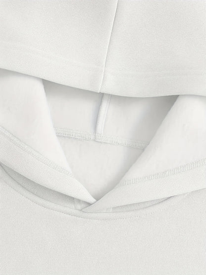 1pc Couple Matching Snowman Christmas Tree Print Oversized Hooded Sweatshirt, New Arrival Valentine'S Day Outfit, Casual Elegant Stretchy Fiber Fabric, Fleece Lined Soft Warm Long Sleeve Top For Sports, Travel & All-season We