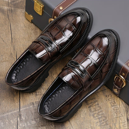 Men's Business Casual Thick-Soled Slip-On Loafers