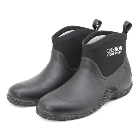 Men's Waterproof Outdoor Warm Slip-On Anti-Slip Rain Boots