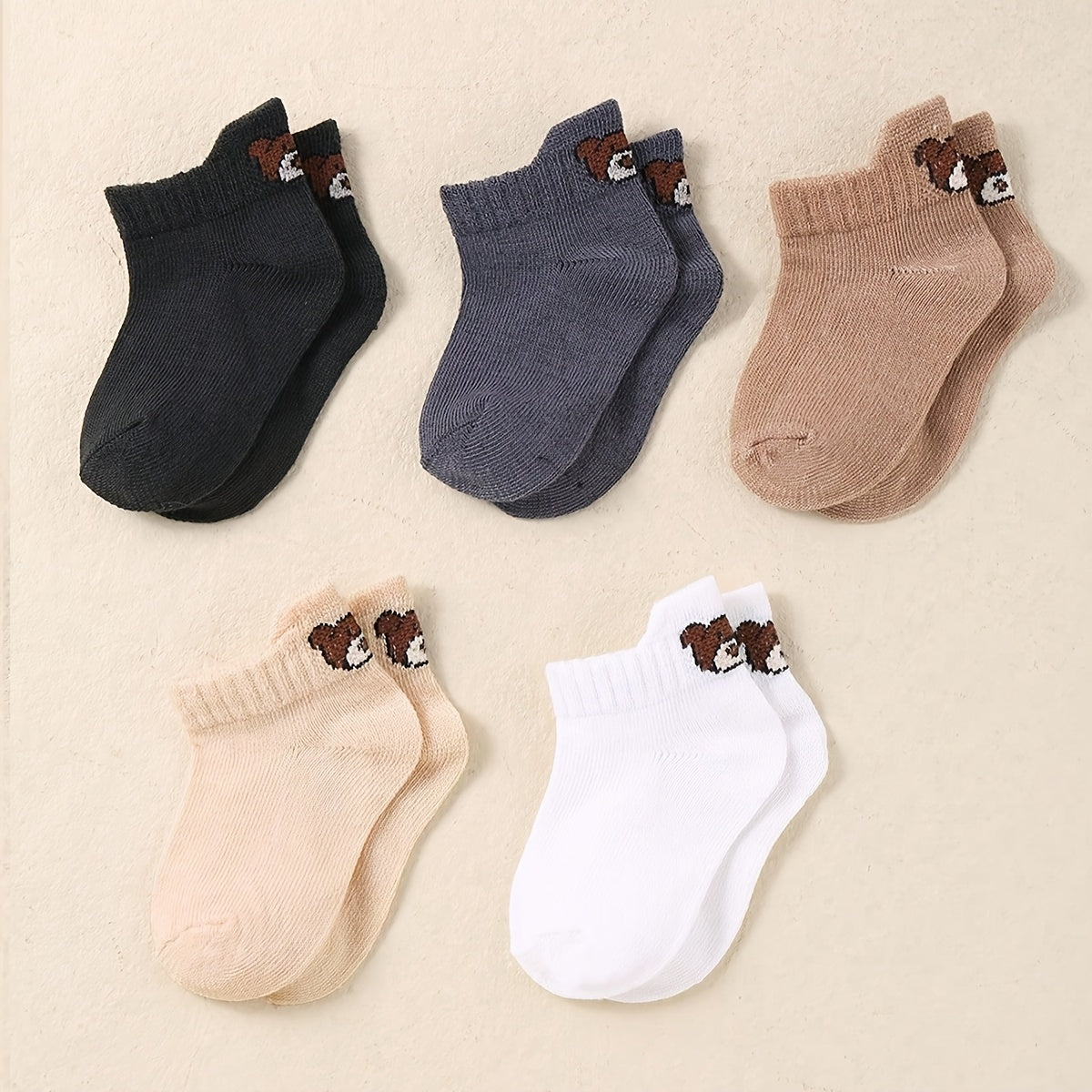 5 Pairs Breathable Knee-Length Socks for Baby Spring Summer
