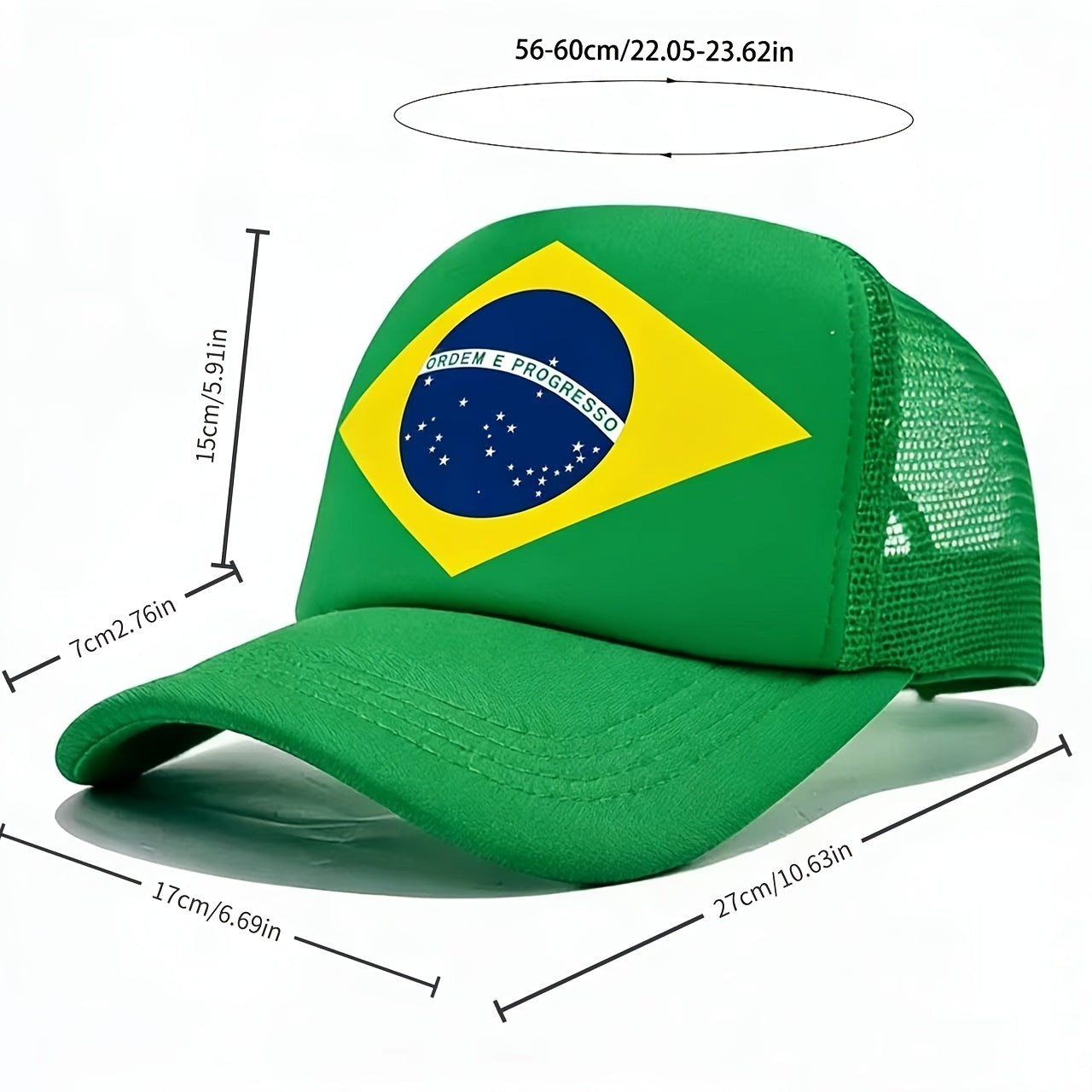 Women's Brazil Football Cap for Outdoor Sports Events