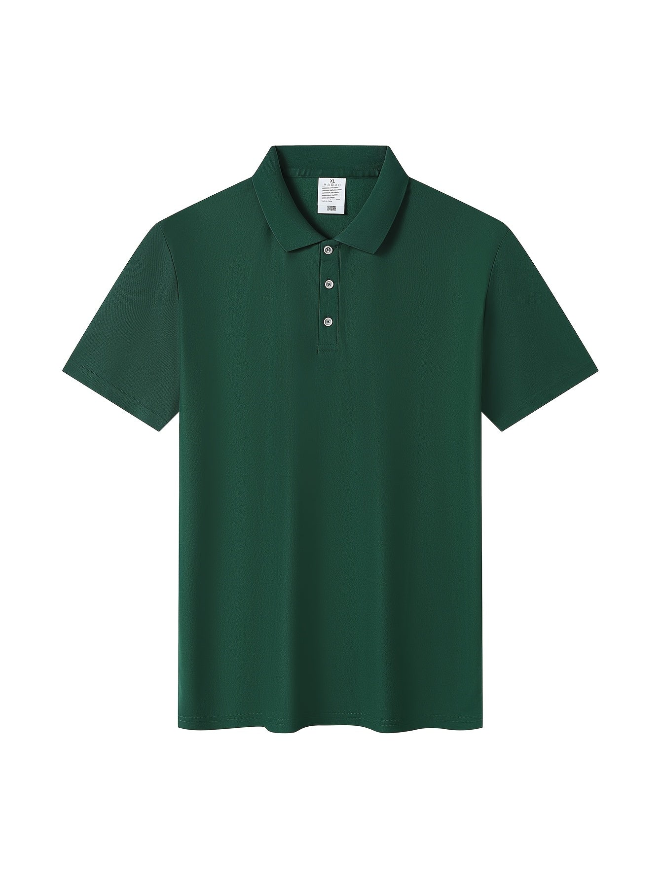 Men's Classic Solid Color Polo Shirt - Summer Casual Slim Fit