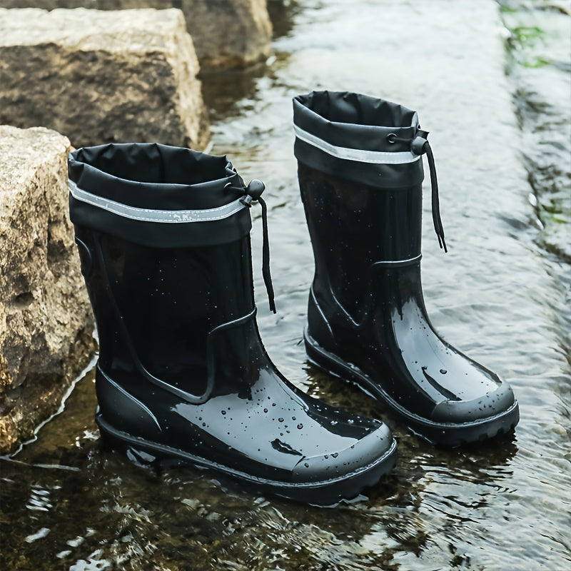 Men's Waterproof Non-Slip PVC Rain Boots for Outdoor Use