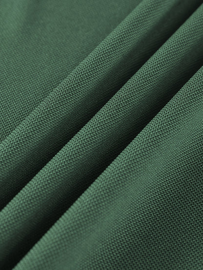 Men's Solid Golf Shirt, Casual Short Sleeve Lapel Shirt For Summer Outdoor