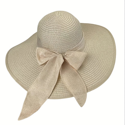 Women’s Linen Large Brim Foldable Summer Beach Hat