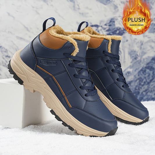 's/Unisex Heavy-Duty Winter/Outdoor/All-Terrain Large Size (Wide Width Available) High-Top All-Terrain Traction Tires, & /TPR Sole, Lace-Up Hiking Boots for Ice, Snow, Mud, Grass - Warm, Casual/Daily Wear (No