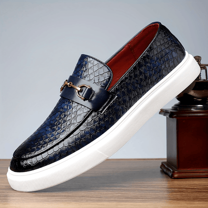 Men's Business Casual Slip-On Shoes with Soft PU Insole