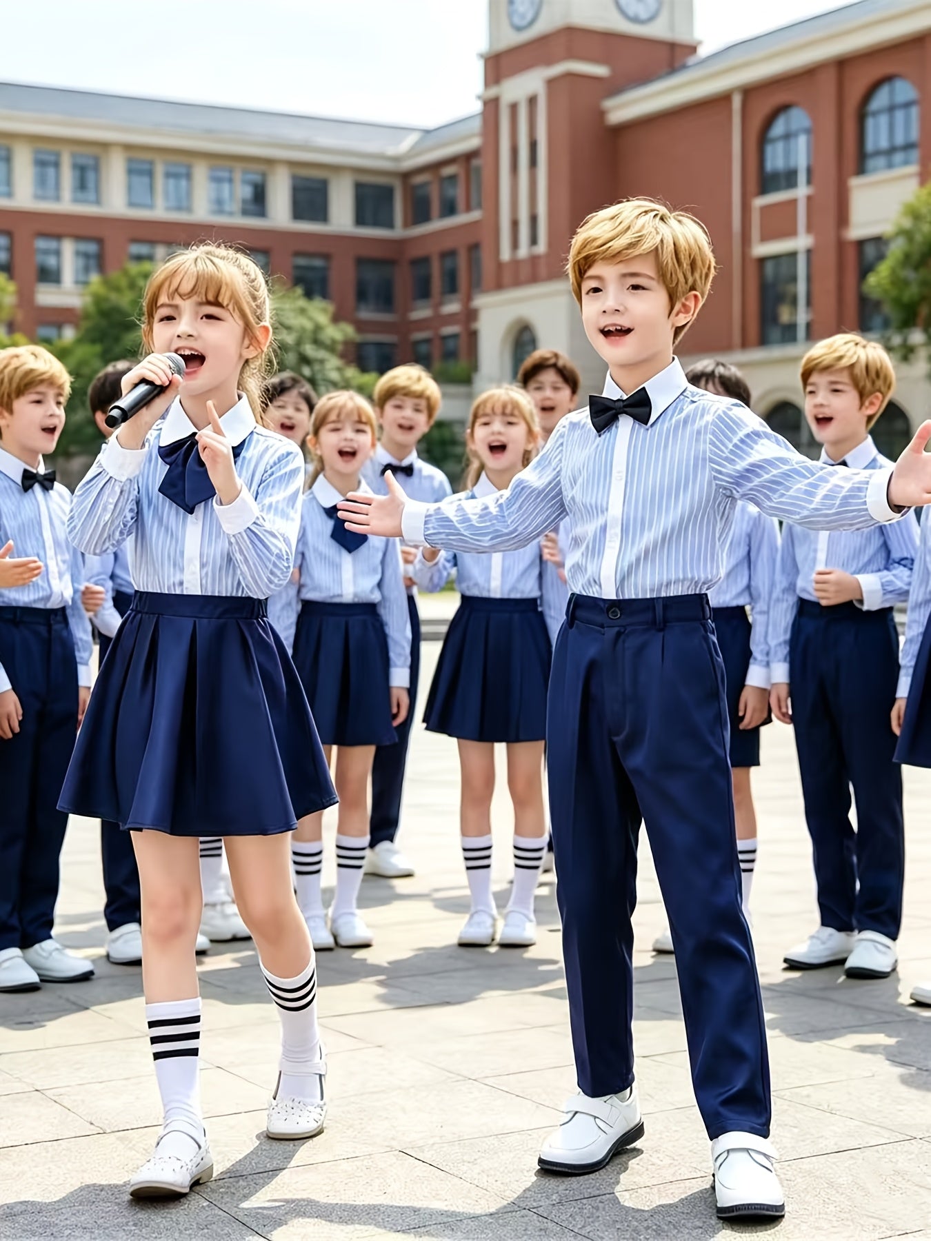 Boys' 3-Piece Preppy School Uniform Set for All Seasons