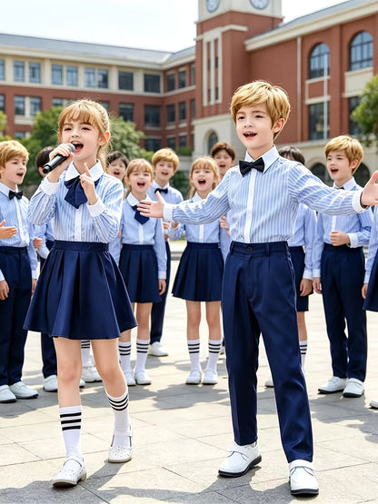 Boys' 3-Piece Preppy School Uniform Set for All Seasons