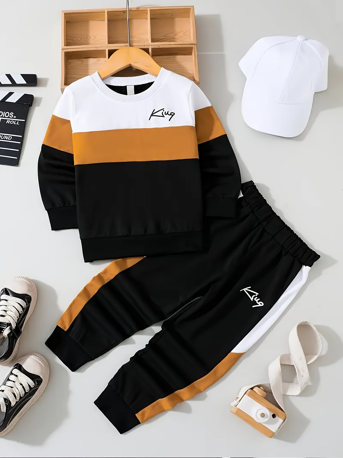 Boys Casual 2-Piece Polyester Suit Spring & Fall Outfit - ayq