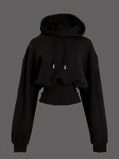 Women's Casual Hooded Long Sleeve Cinched Waist Hoodie