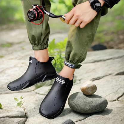 Men's Waterproof Non-Slip PVC Rain Boots for Outdoor Work