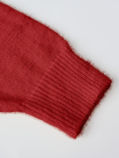 Մեծ չափս - Կանացի հարմարավետ դեղին V-ձև օձիքով սվիտեր՝ մարգարիտ կոճակներով և բրդյա եզրերով թևքերով - Ասիմետրիկ եզր, երկրաչափական նախշ, առօրյա ձմեռային սվիտեր առօրյա հագուստի համար, Ձմեռային հագուստ | V-ձև օձիքով սվիտեր | Մարգարիտ կոճակների մանրամասներ, Sw