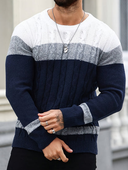 New Fashion Versatile Casual Men's Knit Pullover