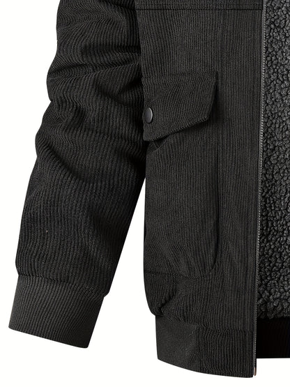 Տղամարդու ամուր ջերմային բաճկոն - քամուց պաշտպանող և բարձրորակ ձմեռային վերարկու՝ կայծակաճարմանդով, բազմագրպան դիզայնով, չձգվող գործվածքով - ցուրտ եղանակի վերնազգեստ ամենօրյա օգտագործման համար, հաստ, քամուց պաշտպանող բաճկոն, առօրյա վերնազգեստ, դիմացկուն