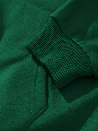 Men's 2025 New Year Print Hooded Sweatshirt - Kanji-Inspired "Goodbye 2025 2026" Pullover, Winter Warm Casual Sweater with Green/Red Toggle Switch Design, Machine Washable Red Hoodie for Christmas & NYE Parties