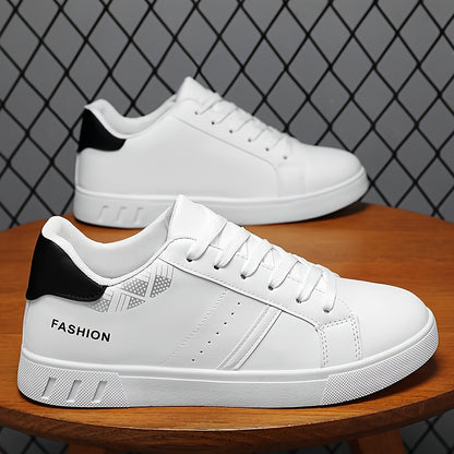 Versatile, Men's Fashion Color Block Skate Sneakers - Comfortable, Non-Slip & Breathable Lace-Up Shoes for All Seasons