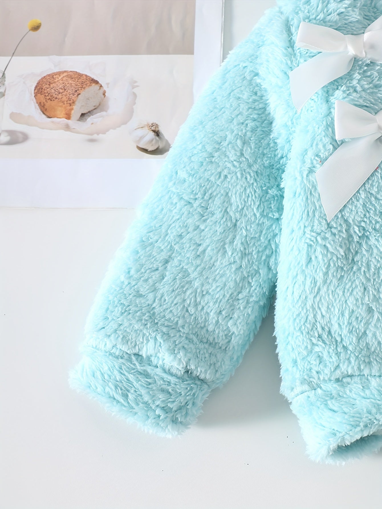 Two-Piece Cute Girls' Autumn/Winter Set: Long Sleeve Hooded Plush Butterfly Top with Pants, Perfect for Daily Outdoor Wear. Cozy Faux Fur Fabric - Essential Indoor & Winter Accessory and Holiday Gift Idea, Perfect for Outdoor