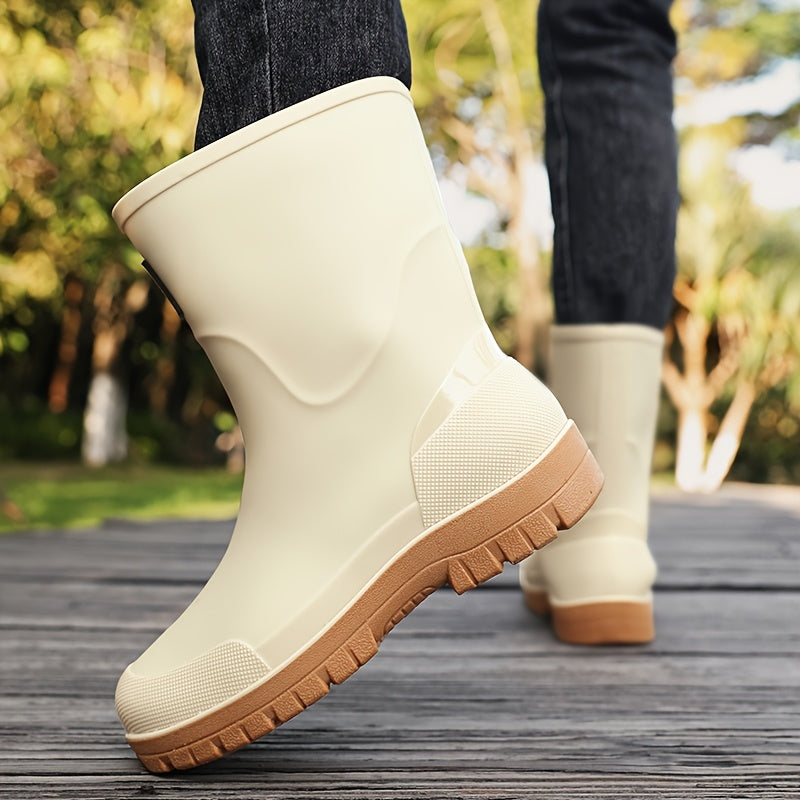 Unisex High-Top Rubber Long Boots for Outdoor Activities
