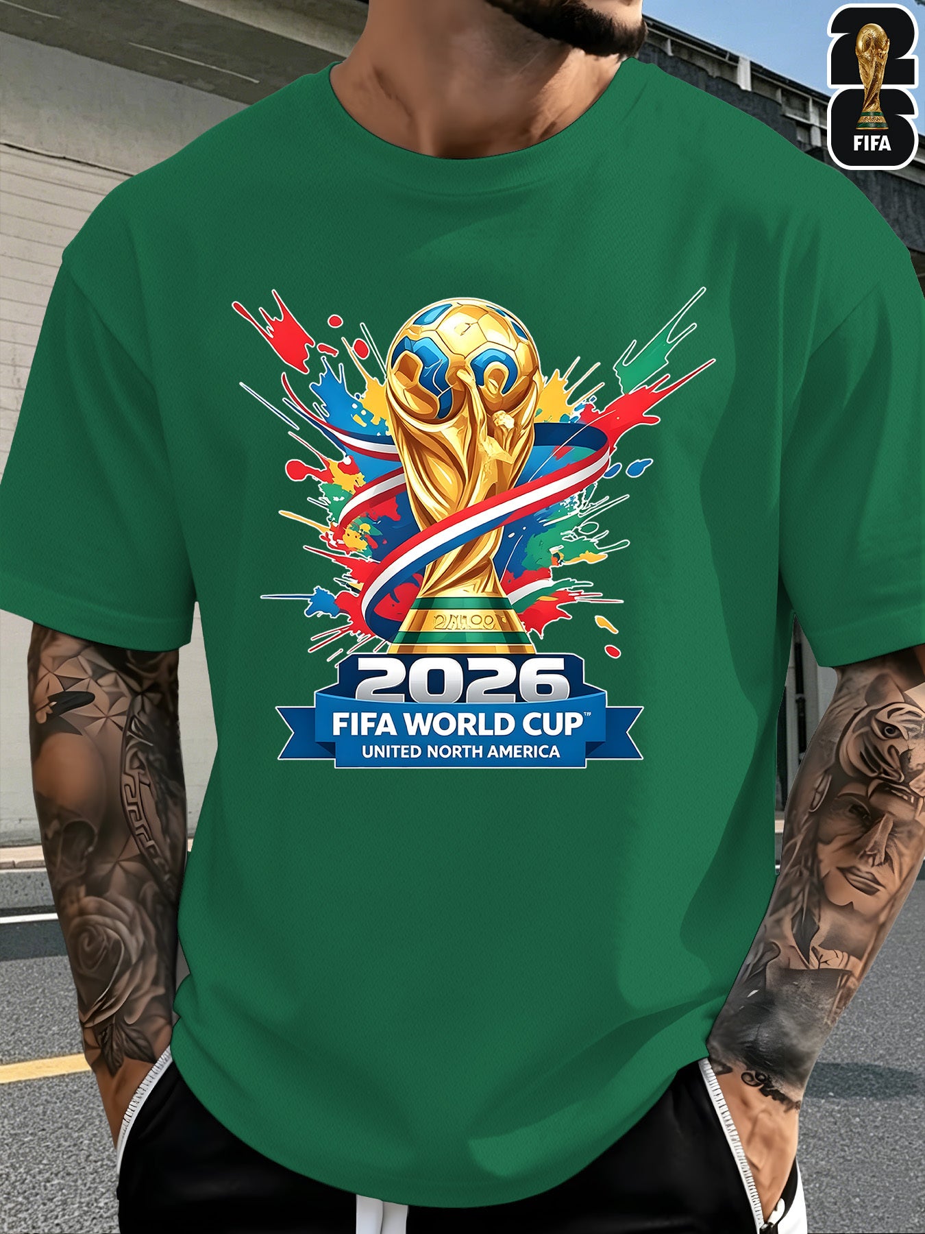 Men's FIFA World Cup Casual Printed Summer T-Shirt
