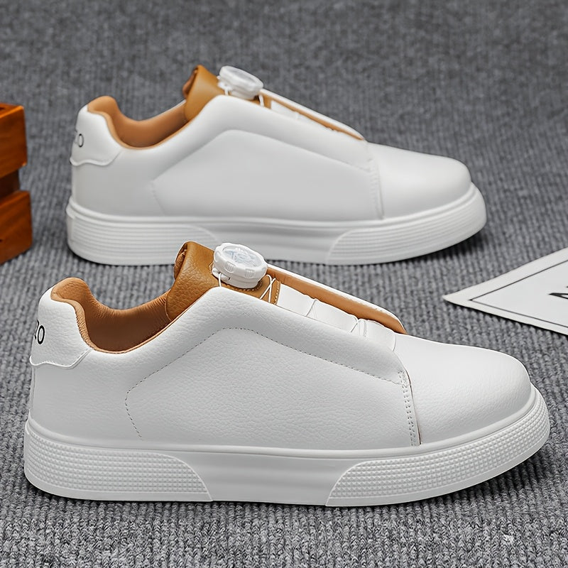 Men's Casual Skate Shoes PU Upper PVC Sole, 3 Colors