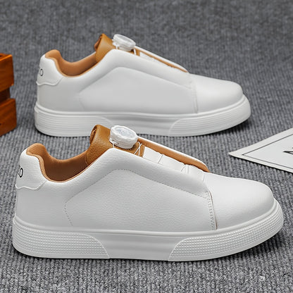 Men's Casual Skate Shoes PU Upper PVC Sole, 3 Colors