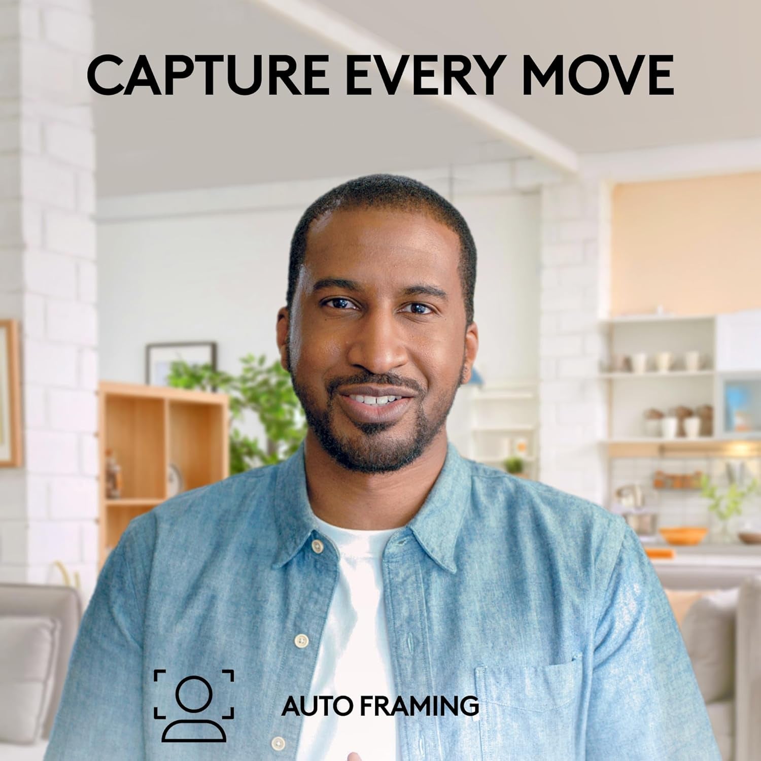 Logitech Brio 505 Full HD Webcam with Auto Light Correction, Auto-Framing, Show Mode, Dual Noise Reduction Mics, Privacy Shutter - Works with Microsoft Teams, Google Meet, Zoom, TAA Compliant