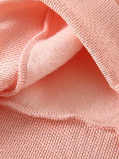 Women's Fleece-Lined Round Neck Pullover Sweatshirt - "JESUS" Christmas Print, Comfortable Loose Fit for All Seasons, Festive Holiday Design Casual Top