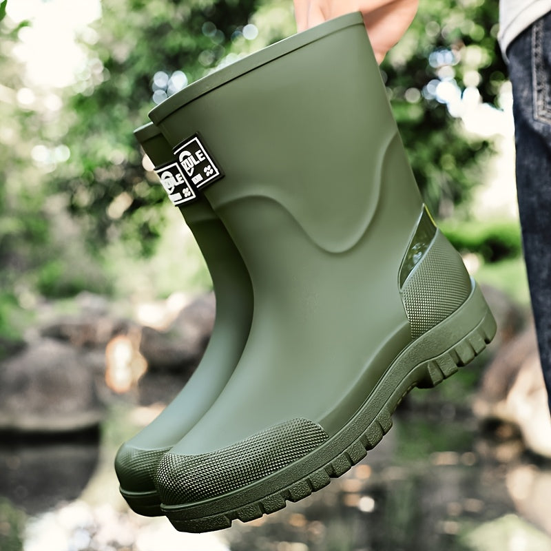 Unisex High-Top Rubber Long Boots for Outdoor Activities