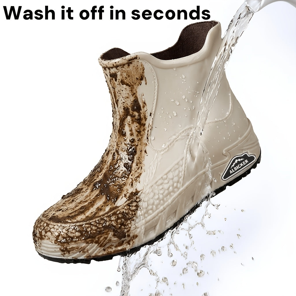 Unisex All-Season Lightweight Rubber Rain Boots for Outdoors