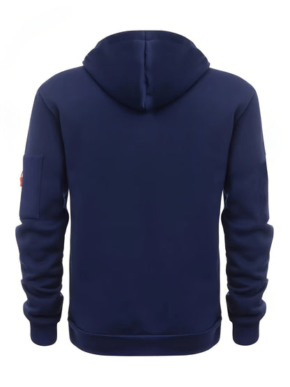 Men's Casual Hoodie with Zipper, Soft And Breathable Polyester Fabric, Machine Washable, Autumn/Winter Fashion