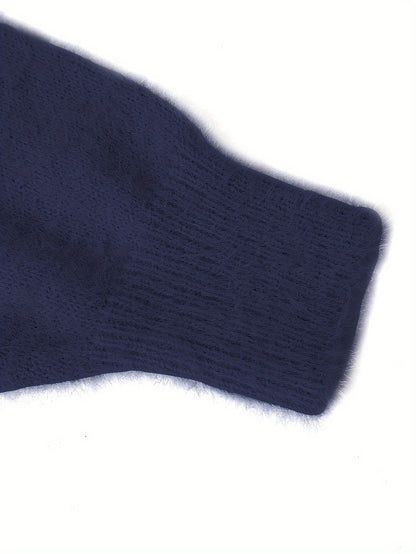 Մեծ չափս - Կանացի հարմարավետ դեղին V-ձև օձիքով սվիտեր՝ մարգարիտ կոճակներով և բրդյա եզրերով թևքերով - Ասիմետրիկ եզր, երկրաչափական նախշ, առօրյա ձմեռային սվիտեր առօրյա հագուստի համար, Ձմեռային հագուստ | V-ձև օձիքով սվիտեր | Մարգարիտ կոճակների մանրամասներ, Sw