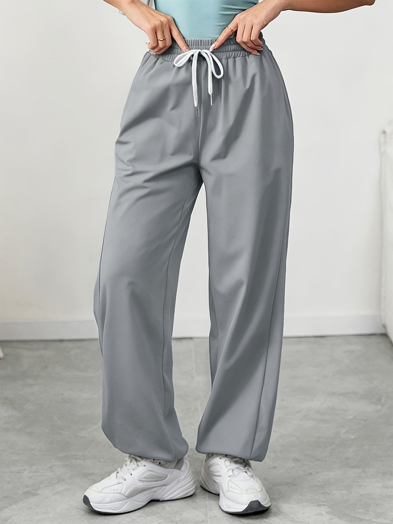 Women's Loose-Fit Quick-Dry Sports Pants with Mesh Panels