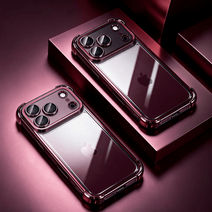 Luxury Shockproof Transparent Phone Case with Wireless Charging