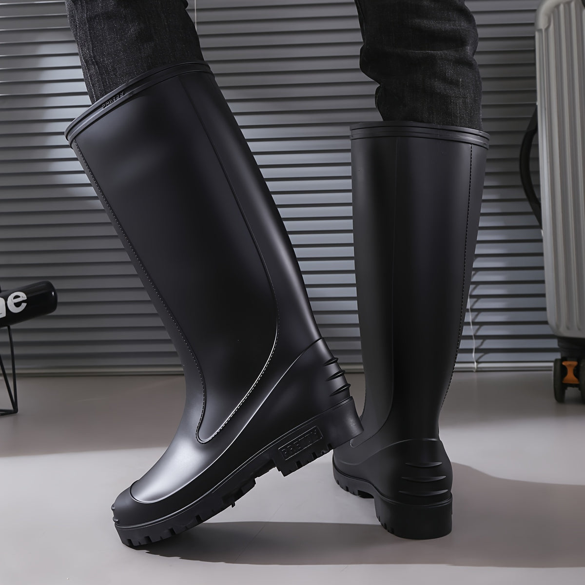Men's High-Top PVC Outdoor Rain Boots for Summer Fishing