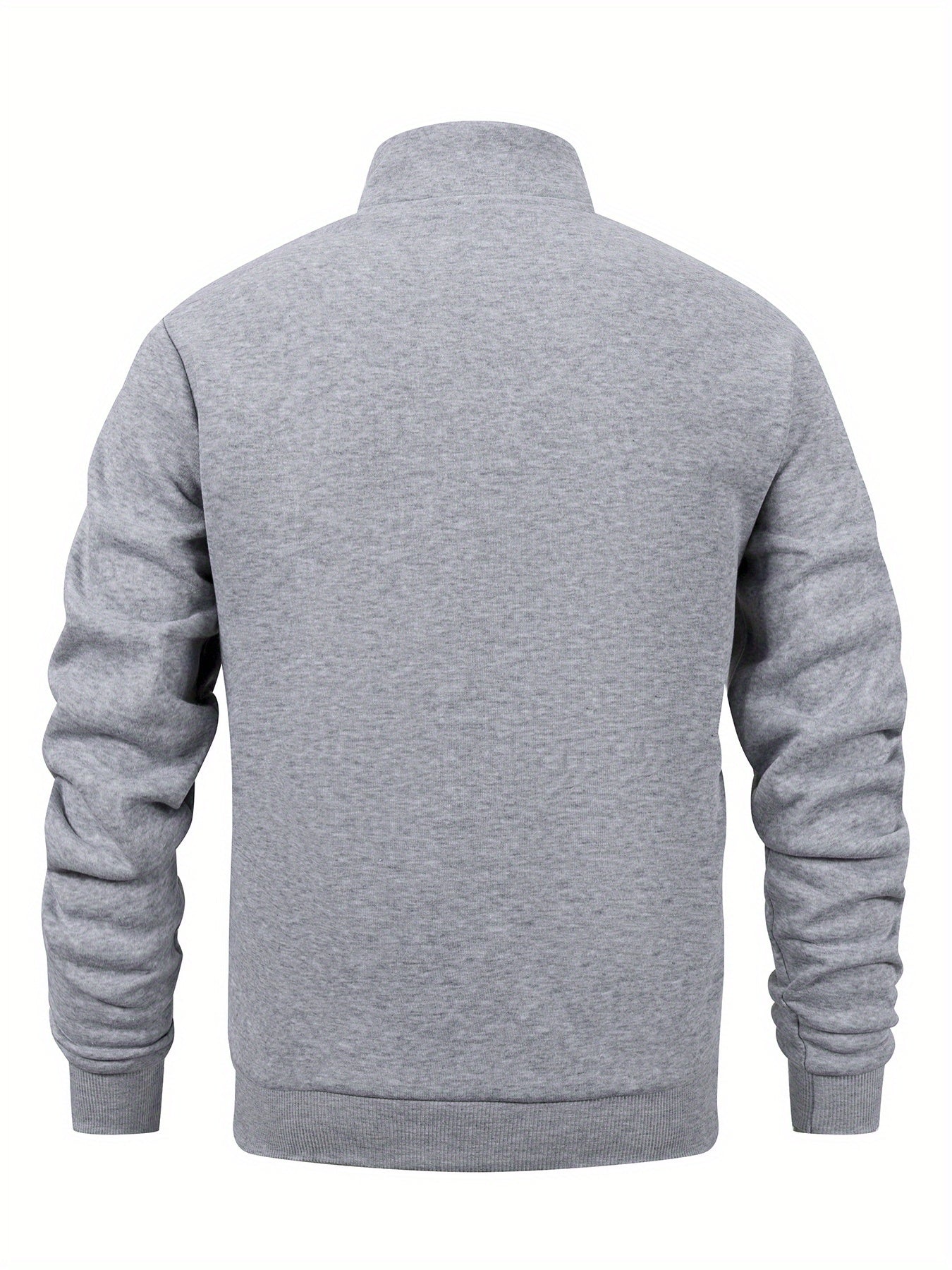 Տղամարդու միագույն բրդյա բաճկոն՝ կանգնած օձիքով, կայծակաճարմանդով, երկար թևքերով, սպորտային, առանց գլխարկի, մեծ կողային գրպաններով, հարմար է ամենօրյա կրելու, բացօթյա գործունեության, լեռնագնացության համար