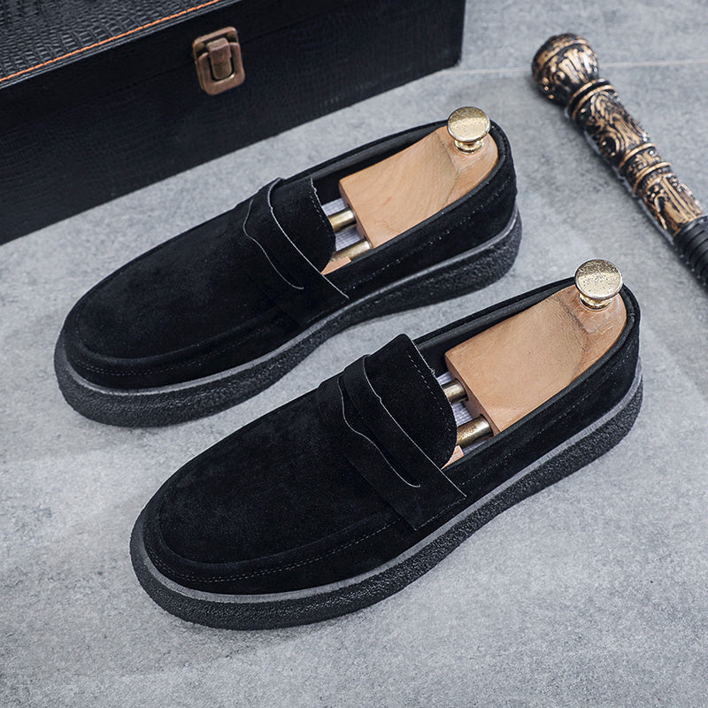 Unisex Streamlined Cushioned PU Loafers with Cloud Pattern