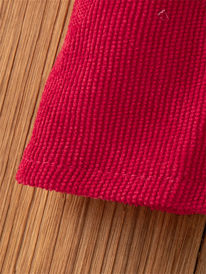 Կարմիր և սպիտակ պուանսետիայով և աստղերի նախշերով զգեստ՝ ծալքավոր օձիքով և ժանյակե զարդանախշով - Երկար թևքերով A-գծով ձմեռային երեկույթի զգեստ Սուրբ Ծննդյան, Նոր տարվա, լուսանկարահանումների համար - Կարճ փափուկ զգեստ (ձեռքով լվացվող հագուստ)