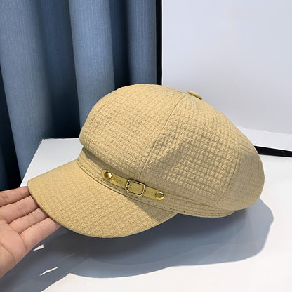 Women's Lightweight Octagonal Breton Cap Stylish Outdoor Hat