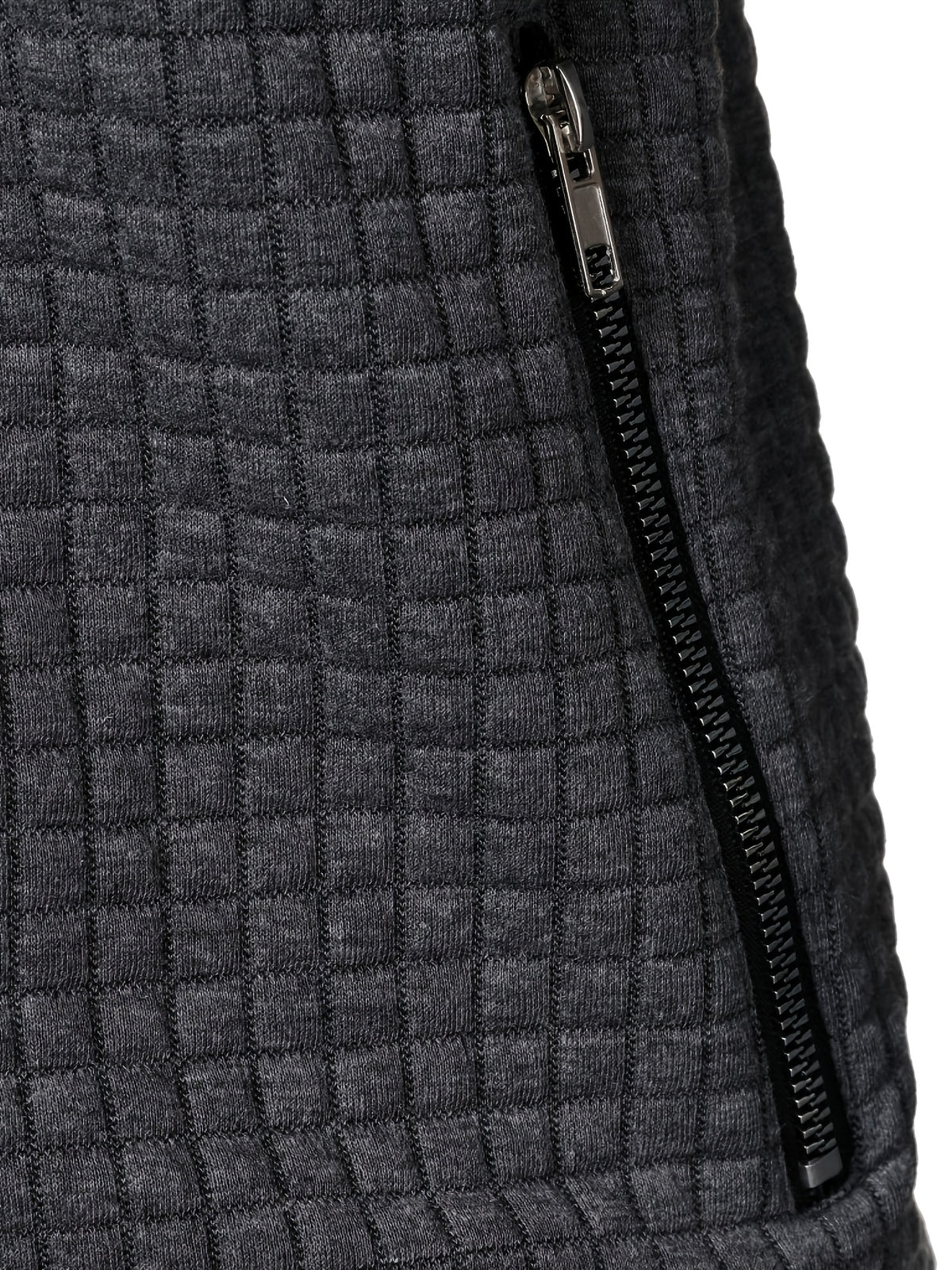 Men's Slim-Fit Jacquard Bomber Jacket with Zipper - Fall/Winter
