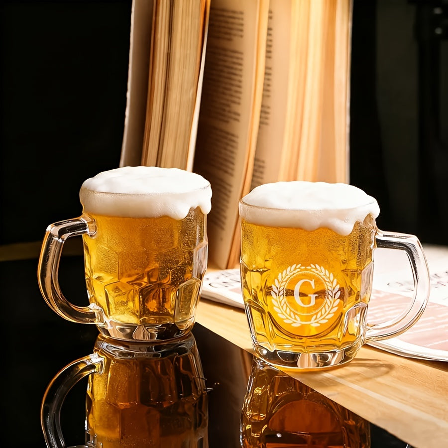 Personalized Glass Beer Mug Set for Wedding Groomsmen Gifts