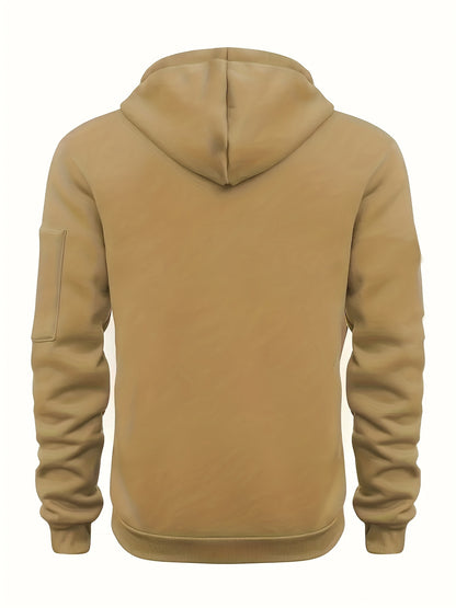 Men's Casual Hoodie with Zipper, Soft And Breathable Polyester Fabric, Machine Washable, Autumn/Winter Fashion