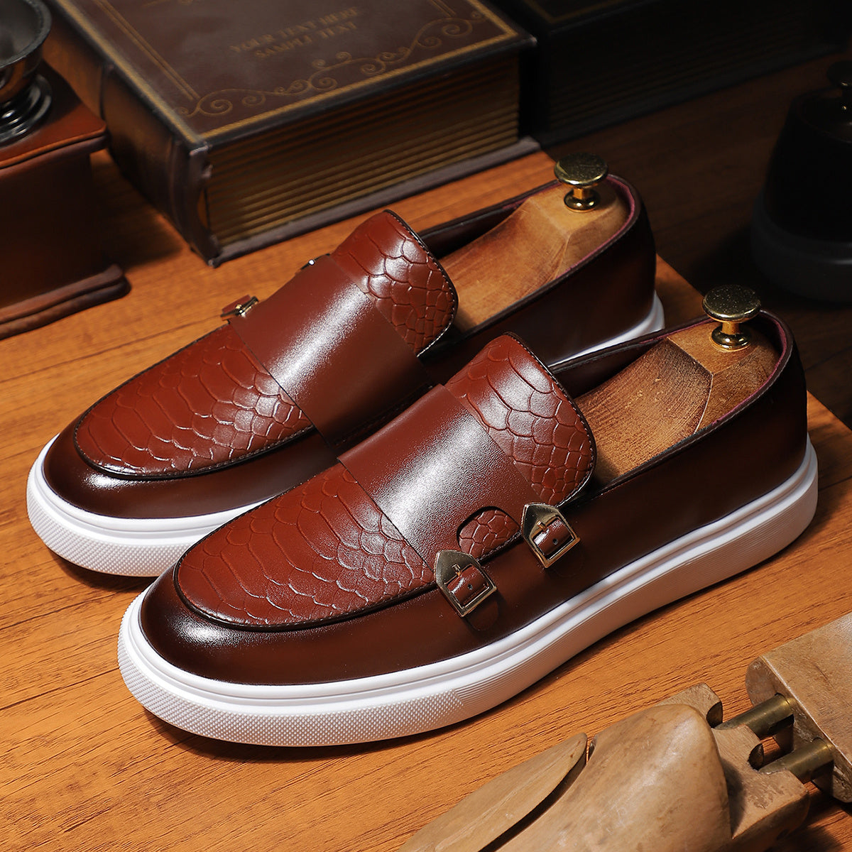 Men's British Style Slip-On Loafers Casual Business Shoes