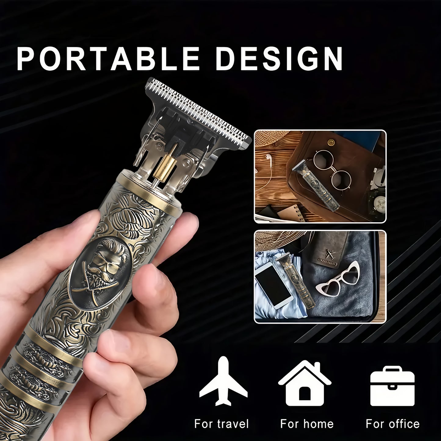 YAIAWISU Men's -Like Electric Hair Clipper & Beard Trimmer - USB- Operation, T-Shaped Blade with 4 Adjustable Speeds (Limited Combs), Self-Cleaning Design, Lithium-Free -Free Technology, All-in-One Hair Cutting