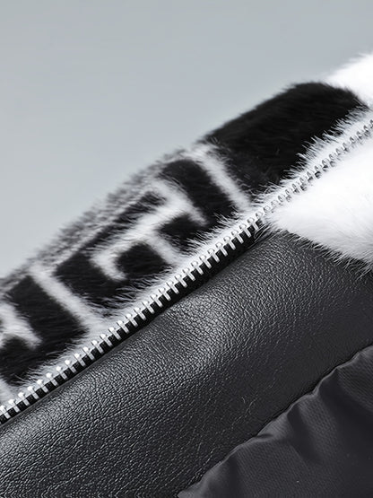 Men'S Winter Jacket - Brown & Black Color Block Coat with Stand-Up Collar, Zipper Closure, Non-Stretch Fabric for Formal & Everyday Cold Weather - Luxury Outerwear for Office, Parties, Casual Outfits, Party Attire, Sophistica