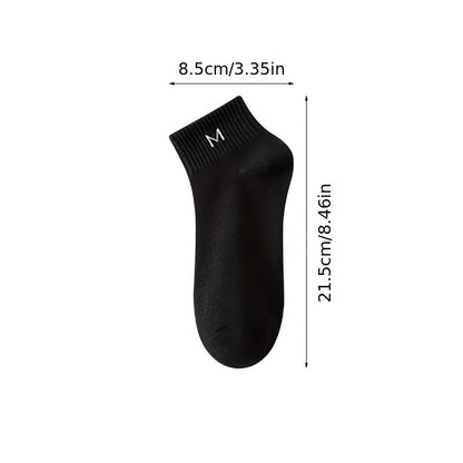 5pairs Men's Thin Mesh Breathable Sweat Absorption Socks For Summer, Men's Trendy Socks