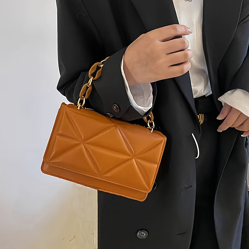 Կանացի ռետրո վեստեռն ոճի շղթայական խաչաձև պայուսակ լայնաշերտ ժապավենով - ճարմանդային փակմամբ, փոքր ուսի պայուսակ, սպիտակ/սև/վարդագույն/շագանակագույն, ամենօրյա և հատուկ առիթների համար նախատեսված պայուսակ, հասանելի է չորս գույն, հարմար է կանանց համար