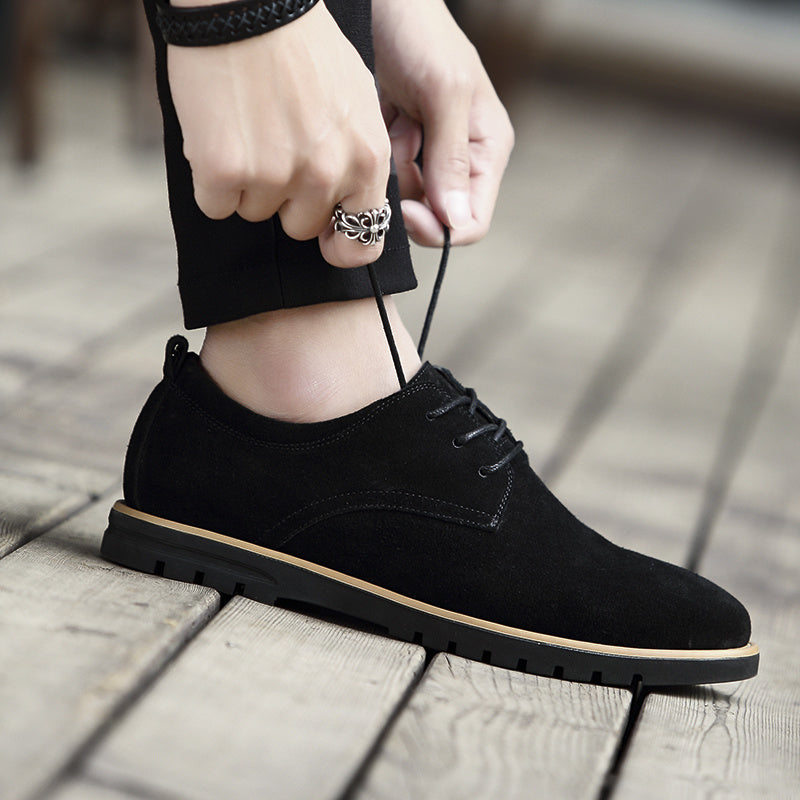 Men's Classic Lace-Up Oxfords with Cushioned Sole, All-Season