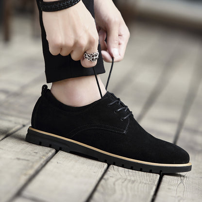 Men's Classic Lace-Up Oxfords with Cushioned Sole, All-Season