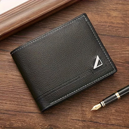 Men'S Faux Leather Bi-Fold Wallet | Large Capacity With Multiple Card Slots For Id, Credit Cards, And Cash | Ideal For Christmas, Anniversary, Birthday, Valentine'S Day Gifts | Thin, Exquisitely Crafted, Business Essential